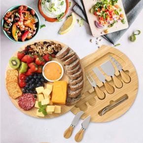 cheese board set with cheese knife and bowl