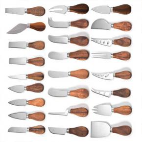 rosewood handle cheese knife set