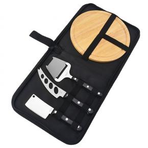 cheese knife and board set with bag