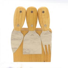 unique design cheese knife and block set