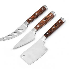 top rated pakka wood handle cheese knife set