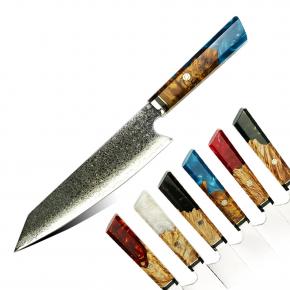 damascus steel knife with customized style handle