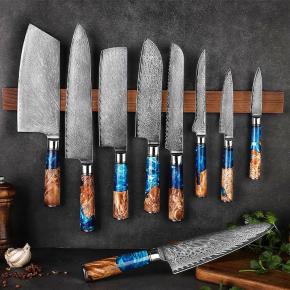 6pcs damascus stainless steel kitchen knife set 
