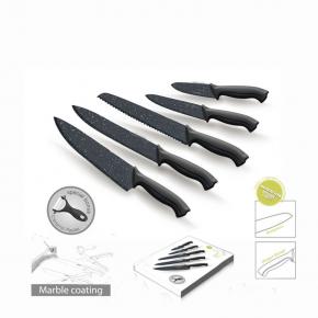 5pcs plastic handle kitchen knife set 