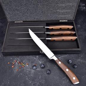 rosewood handle steak knife set
