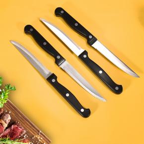 6pcs plastic handle steak knife set