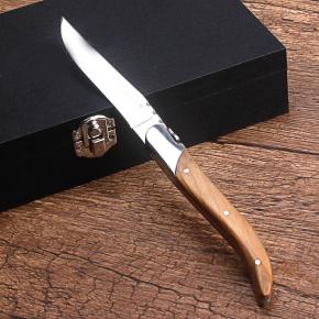 6pcs steak knife set with wooden handle