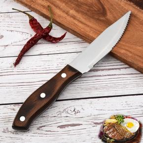 wooden handle steak knife