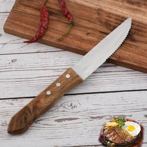 wooden handle steak knife