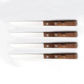 4pcs pakka wood handle steak knife set