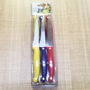 6pcs colorful plastic handle fruit knife set