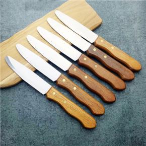 6pcs wooden handle steak knife set