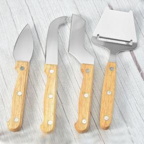 3pcs wooden handle cheese knife set