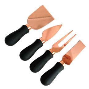 4pcs plastic handle cheese knife set