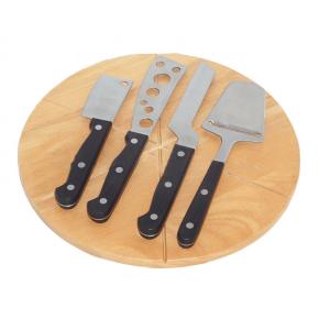 4pcs plastic handle cheese knife set