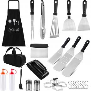 28pcs barbecue tool set with portabe bag