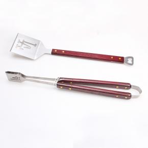 2pcs barbecue tool set with wooden handle