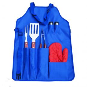 7pcs barbecue tool set with apron