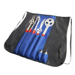 6pcs barbecue tool set with apron