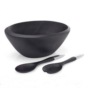 3pcs salad spoon and fork set with bowl