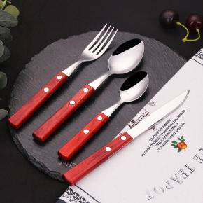 4pcs wooden handle cutlery set
