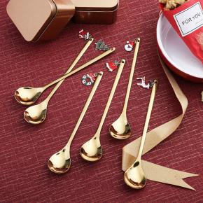 6pcs dessert spoon tea spoon set for gift