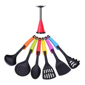 7pcs nylon kitchen utensil set with holder