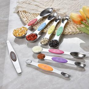 8pcs magnetic double ends measuring spoon set