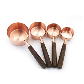 8pcs wooden handle measuring cup and spoon set