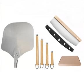 4 sizes handle pizza shovel and cutter set