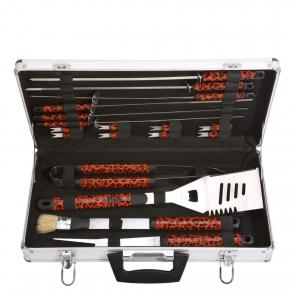 18pcs barbecue tool set with portable aluminum box