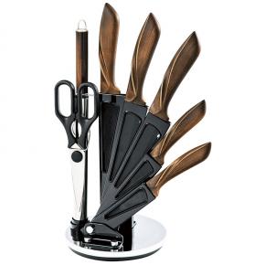 7pcs kitchen knife set with block