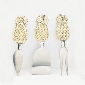 3pcs pineapple cheese knife set