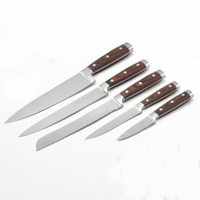 5pcs kitchen knife set with wooden handle