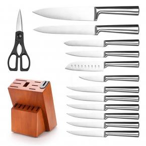 15pcs kitchen knife set with holder