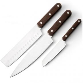 3pcs kitchen knife set with wooden handle