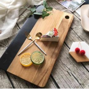 serving tray with marble