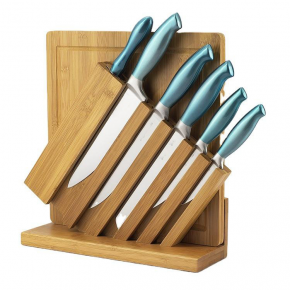 7pcs kitchen knife set with block
