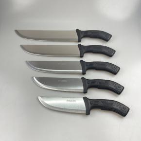 butcher knife set with plastic handle