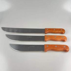 butcher knife set with wood handle