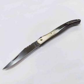 Folding Knife With Stainless Steel Blade Baffalo Bone Handle  
